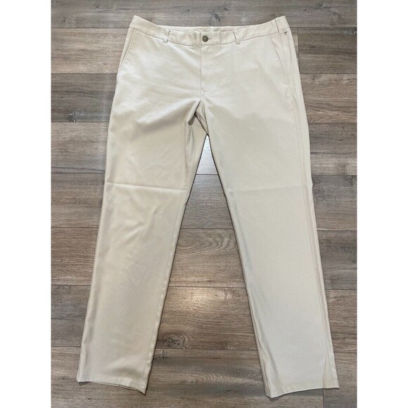 Mizzen Main Pants Mens 36x32 Beige Baron Trim Performance Chino Stretch Casual